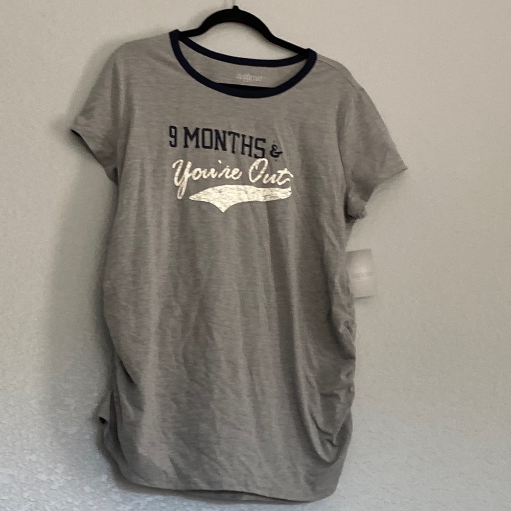 *5 for $20!* Maternity Tee A Glow Kohls size XL funny T shirt baseball